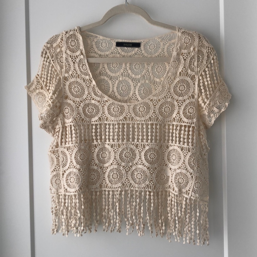 Crochet Top with Fringe